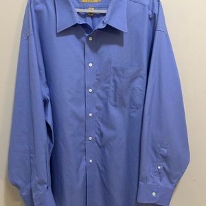 MEN’s Gold Label blue shirt size 20/35 Big. 100% Cotton